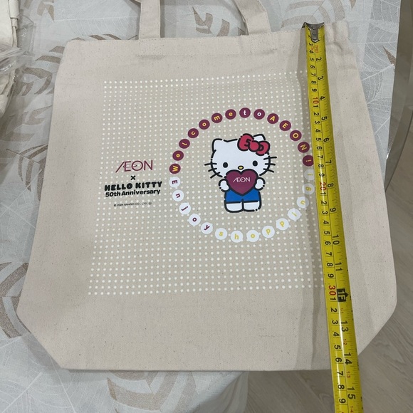 Hello Kitty Cream Tote with Red and Pink Accents - Picture 3 of 3